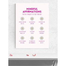 Pozitif Düşünceler, Olumlamalar Manifest, Olumlama, Mantra, Spiritüel, Meditasyon Poster, Afiş