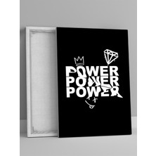 Power Up, Güçlen Motivasyon Kanvas Tablo, Tuval, Ofis, Çalışma Odası Dekorasyon