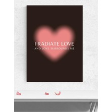 Surrounds Love, Aşkı Çekmek Manifest, Olumlama, Mantra, Spiritüel, Meditasyon Poster, Afiş