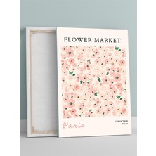 Paris Flower Market, Fransa Çiçek Pazarı Modern Sanat Kanvas Tablo - Tuval Tablo