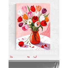 Tulip Serenity, Lale Huzuru Illüstrasyon Sanatı Poster - Afiş - Dekoratif Duvar Poster