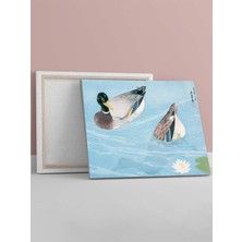 Lotus Bloom, Nilüfer Çiçeği, Ukiyoe Japon Sanatı Kanvas Tablo - Tuval Tablo, Sanatsal Dekorasyon