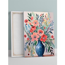 Floral Symphony, Çiçek Senfonisi, Suluboya Sanat Kanvas Tablo - Tuval Tablo