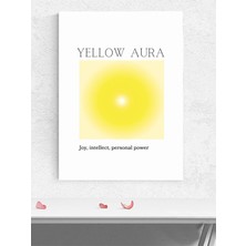 Yellow Aura Soul, Sarı Aura Manifest, Olumlama, Mantra, Spiritüel, Meditasyon Poster, Afiş