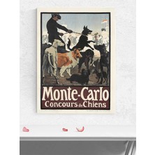 Dog Show Monte Carlo'da Köpek, Vintage Sanat Poster - Afiş - Dekoratif Duvar Poster