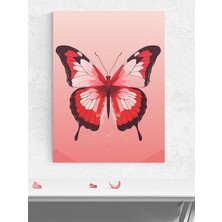 Crimson Wings, Kelebek Kızıl Kanatlar Dijital Sanat Poster - Afiş - Dekoratif Duvar Poster