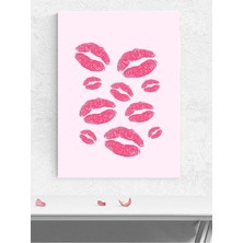 Kiss Prints, Öpücük Izleri Pop Art Poster - Afiş - Dekoratif Duvar Poster