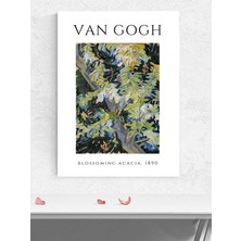 Van Gogh, Blossoming Acacia, Çiçek Açan Akasya Sanat Sanatsal Poster - Afiş - Dekoratif Duvar Poster