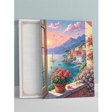 Coastal Vista, Kıyı Manzarası Empresyonizm Deniz Manzaralı Kanvas Tablo - Tuval Tablo