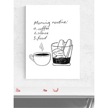 Morning Ritual, Sabah Ritüeli Minimalist Sanat Mutfak Poster - Afiş - Dekoratif Duvar Poster
