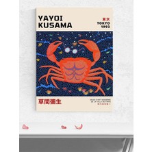 Yayoi Kusama Crab, Yengeç, Pop Art Sanatsal Poster - Afiş - Dekoratif Duvar Poster