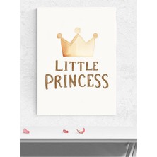 Küçük Prenses Kız Çocuk, Bebek Odası Kanvas Tablo - Dekorasyon Tuval