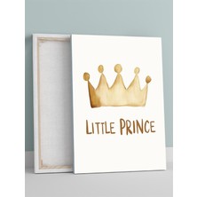 Altın Prens Erkek Bebek Odası Kanvas Tablo, Kreş Çocuk Odası Tuval, Dekorasyon, Yenidoğan Hediye