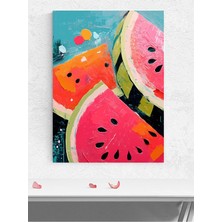 Watermelon Slice, Karpuz Dilimi Soyut Sanat Mutfak Poster - Afiş - Dekoratif Duvar Poster