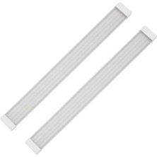 Zmr 80W 120 cm Kristal Beyaz LED Bant Armatür 6500K 2'li Paket