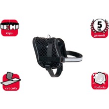 Karlıe Reflektörlü Göğüs Tasma Xs 26-35cm Siyah
