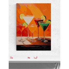 Cocktail Hour, Kokteyl Saati, Soyut Sanat Mutfak Poster - Afiş - Dekoratif Duvar Poster