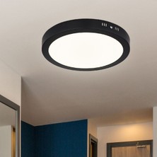 ekim aydınlatma 30 W LED Panel - Gün Işığı (3000K) - Siyah Kasa - Yuvarlak - Sıva Üstü - CT-5238G