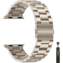 Dexmon Apple Watch 12 11 10 46mm - 6 7 8 9 SE Ultra Uyumlu 42 44 45 49mm Paslanmaz Çelik Metal Bakla Kordon