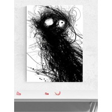 Shadow Eyes, Gölge Gözler Soyut Sanat Sanatsal Poster - Afiş - Dekorasyon