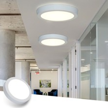 ekim aydılatma 30 W LED Panel - Gün Işığı (3000K) - Beyaz Kasa - Yuvarlak - Sıva Üstü - CT-5273G