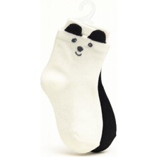 Erkek Bebek Ayıcık Desenli 2'li Çorap Seti