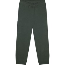 Antebies Yeşil Triko Cep Detaylı Beli Lastikli Bağcıklı Erkek Çocuk Eşofman