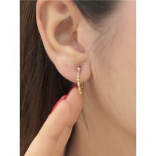 14 Ayar Altın Sıralı Toplu Küpe