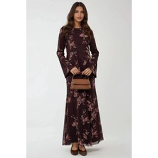 Hiccup Kadınlar Çiçek Desenli Modest Elbise Çok Renkli