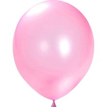 Parti Adresi Pembe Metalik Balon 10'lu 12"