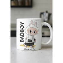 Badboy Labubu Baskılı Porsolen Kupa Su Bardağı