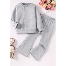Kız Çocuk Alt Üst Takım Uzun Kollu Sweat Kışlık ve Pantolon Ikili Takım Okul Kreş Anaokul Ilkokul