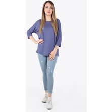 1416-Y Dirsek Kol Düz Bluz