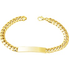 Plakalı Gurmet Zincirli 14 Ayar Altın Çocuk Künyesi