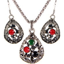 Osmanlı Serisi Taşlı Kolye Küpe Set