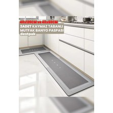 Destpak 2 Adet (EKSTRA KALIN) 40x120 40x60 Su Emici Kaymaz Tabanlı Banyo Paspası Seti - Mutfak Tezgah Önü Paspası 