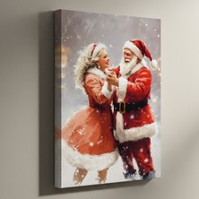 Noel Baba ve Bayanın Kış Dansı Tablosu