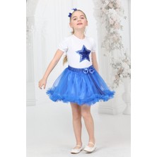 Kız Çocuk Alt Üst Takım Tshirt Etek 23 Nisan