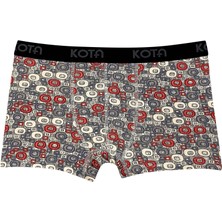 Kota 1015 Erkek Baskılı Likralı Boxer