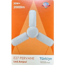 (1 adet) Osaka 30W (200W) Beyaz Işık (6500K) E27 Duylu (Kalın Duy) Pervane Ampul