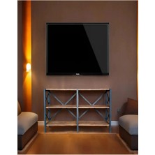 Umutpark Çok Amaçlı Metal Ahşap Kitaplık Tv Ünitesi Raf.