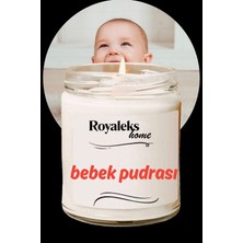Doğal Özel Seri Kokulu Dekoratif Kavanoz Mum 210 cc - Bebek Pudrası - Ryl