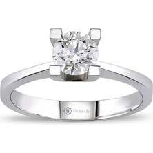 Pırlandia 0,35 Karat F Renk Hrd Sertifikalı Pırlanta Tektaş Yüzük