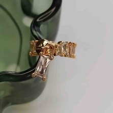 Özel Seri Zirkon Taşlı Tasarım Sallantılı Dikdörtgen Taşlı Earcuff