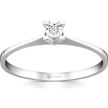 Pırlandia 0,01 Karat Pırlanta Tektaş Yüzük