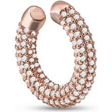 Choice Silver Halka Gümüş Kıkırdak Küpe Rose