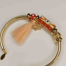 Özel Seri Zirkon Taşlı Çelik Mineli Etnik Kelepçe Bileklik