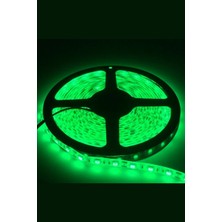 12 Volt Iç Mekan Şerit LED 3 Çipli Yeşil Metrede 60 LED IP20 (5 Metre)