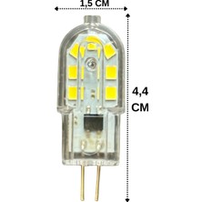 (1 adet) Osaka 3W Beyaz Işık (6500K) G4 Duylu (Iğne Bacak) LED Kapsül Ampul