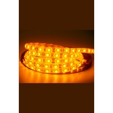 12 Volt 5050 Dış Mekan Şerit LED 3 Çipli Sarı ( Amber ) Metrede 60 LED IP65 (5 Metre)